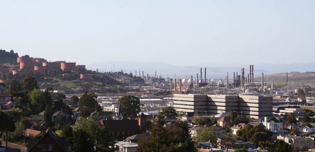 A view of the Chevron Corp. refinery from atop Nicholl Knob. (Photo by Robert Rogers)